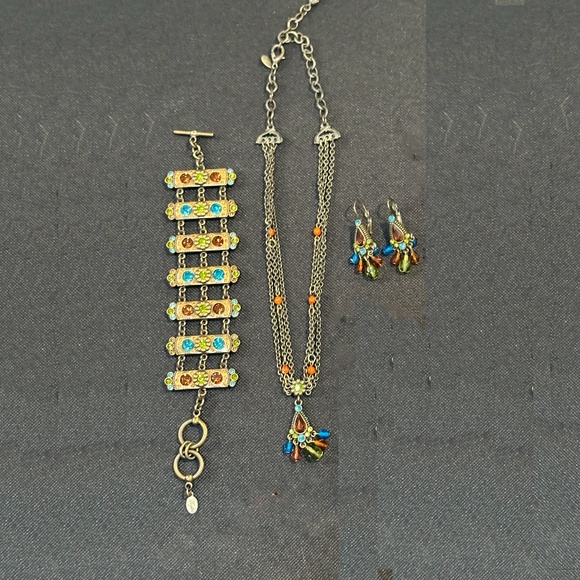 Myka Artisan Jewelry Set – Handcrafted Necklace, Bracelet & Earrings - Picture 2 of 3